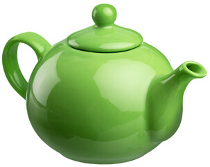 Antique green kettle for tea or coffee and hot water