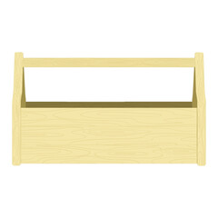 Wooden Toolbox Vector Illustation