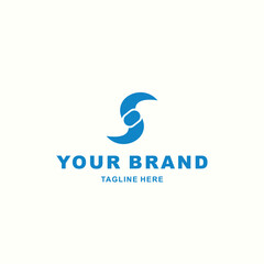 simple logo combining letter S and traditional ninja weapon