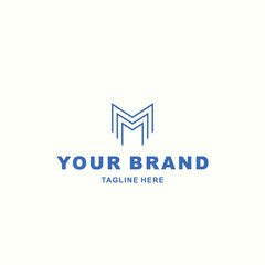 simple logo combination of three letters M