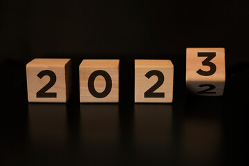 Blocks flipping to 2023 new year