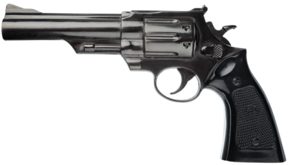 Old retro metal revolver. Gun concept