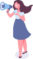 Isometric business people illustration