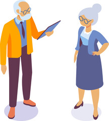 Isometric business people illustration