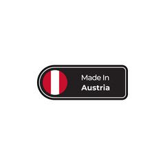 Made in Austria label design