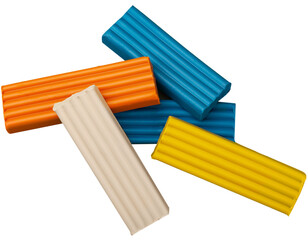 Different colored plasticine Educational games for children.