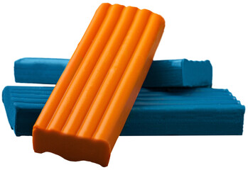 Different colored plasticine Educational games for children.