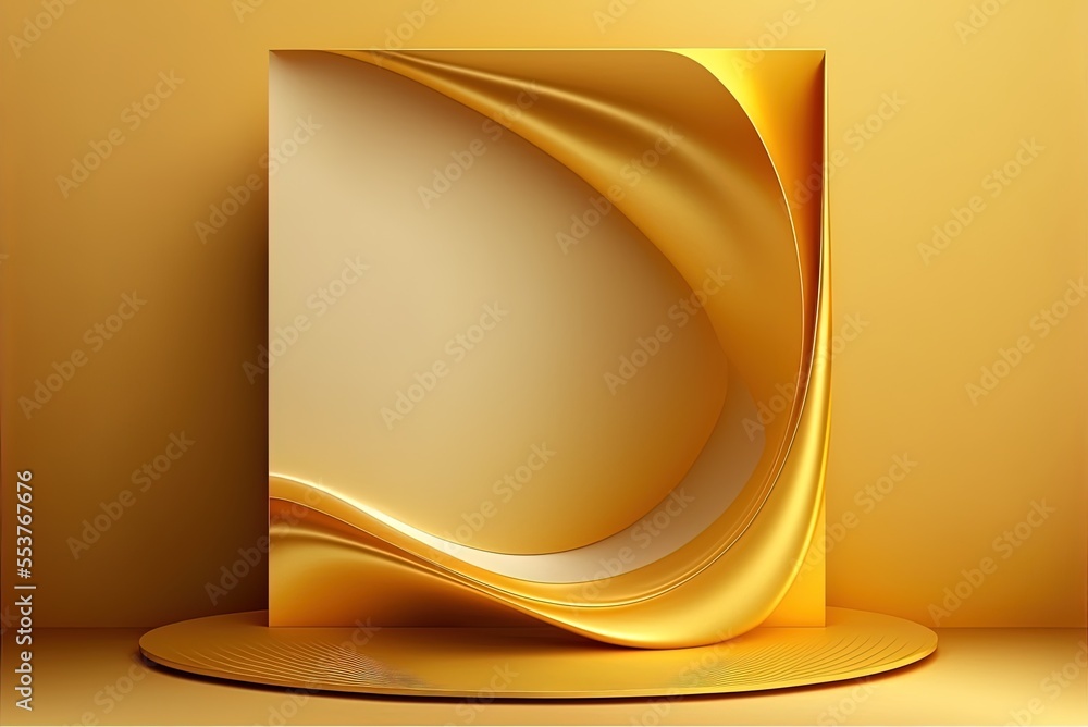 Poster you may use this gold and yellow abstract gradient on your studio wall as a banner or as a backdrop 