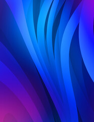 Abstract background with colorful gradient. Vibrant graphic wallpaper with stripes design. Fluid 2D illustration of modern movement.