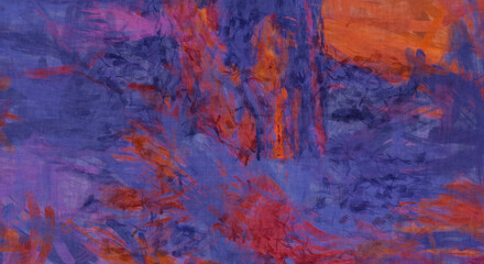 Chaos wall art. Artistic vibrant and colorful wallpaper. Chaotic painting. Brushed Painted Abstract Background. Brush stroked painting. Expressive brushed painting on canvas..