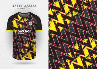 t shirt design background for team jersey racing cycling soccer game zig zag black yellow stripes