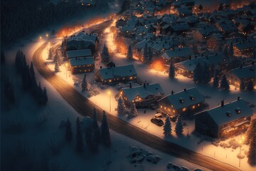 Christmas Winter Lapland City, Finland, Festive Holidays