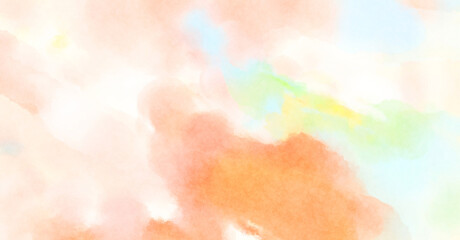 Modern brush strokes painting. Soft color painted illustration of soothing composition for poster, wall art, banner, card, book cover or packaging. Watercolor abstract painting with pastel colors.