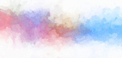 Watercolor painted background. Abstract Illustration wallpaper. Brush stroked painting. 2D Illustration.