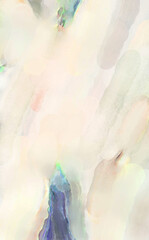 Watercolor abstract painting with pastel colors for poster, wall art, banner, card, book cover or packaging. Modern painting of soothing brush strokes resembling alcohol inks.