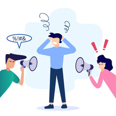Illustration vector graphic cartoon character of bullying