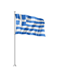 Fototapeta premium Greek flag isolated on white