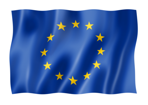 European union flag isolated on white