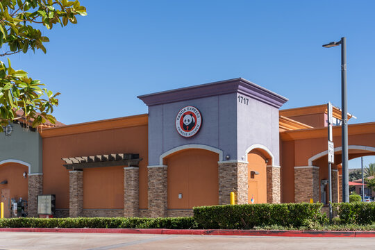 Rosemead, California, USA - July 7, 2022: A Panda Restaurant in Rosemead, California, USA. Panda Restaurant Group is the parent company of Panda Inn, Panda Express and Hibachi-San.  
