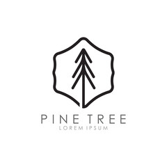 Abstract logo illustration of a pine tree.