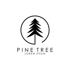 Abstract logo illustration of a pine tree.