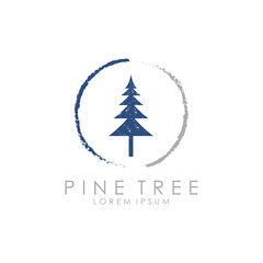 Abstract logo illustration of a pine tree.