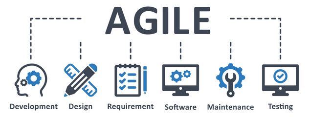 Agile icon - vector illustration . agile, development, design, requirements, maintenance, debugging, testing, software, infographic, template, concept, banner, pictogram, icon set, icons .