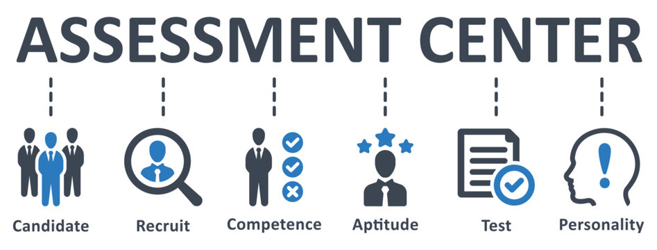 Assessment Center icon - vector illustration . assessment, center, candidate, recruit, competence, suitability, aptitudes, personality, test, infographic, template, concept, banner, icon set, icons .