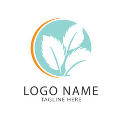 Green leaf logo ecology nature element vector icon