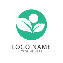 Green leaf logo ecology nature element vector icon