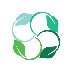 Green leaf logo ecology nature element vector icon