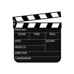 Fototapeta premium Movie clapboard vector illustration. Slapperboard.