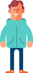 Man guy cute flat simple character