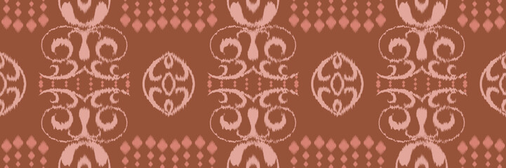 Motif ikat damask batik textile seamless pattern digital vector design for Print saree Kurti Borneo Fabric border brush symbols swatches stylish