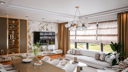living room interior, modern living room, modern living room with fireplace, tv unit, modern tv unit, marble tv unit, marble coating, interior design