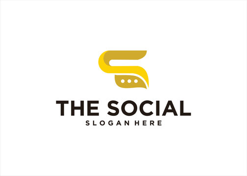 s logo design social network concept