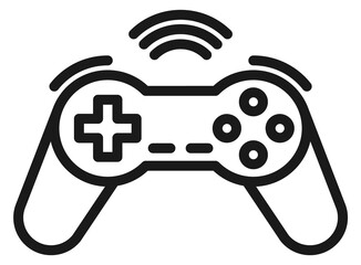 Game controller line icon. Console player symbol