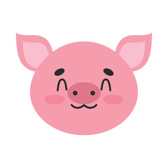 Obraz na płótnie Canvas pig head animal