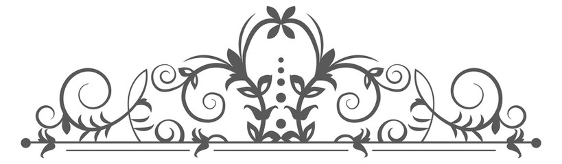 Vintage ornate header. Luxury swirl decorative border