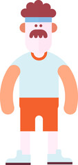 Man guy cute flat simple character