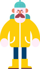 Man guy cute flat simple character