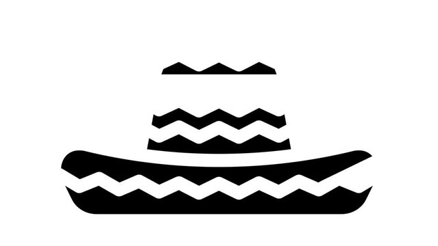 cinco de mayo holiday glyph icon animation