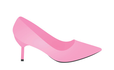 Pink platform shoe. vector illustration