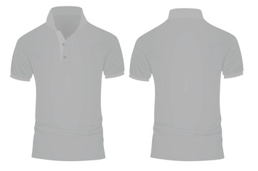 Grey  t shirt template. vector illustration