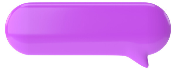 Speech bubble. Chat bubble. Text box. 3D illustration.