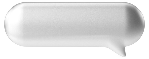 Speech bubble. Chat bubble. Text box. 3D illustration.