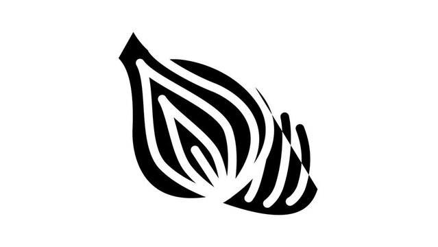 onion cut glyph icon animation