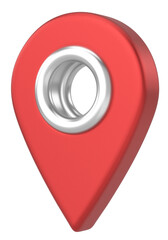 3D location sign. 3D icon. 3D illustration.