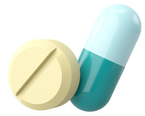 Medicine. 3D drug. 3D illustration.