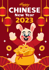  flat chinese new year greeting cards
